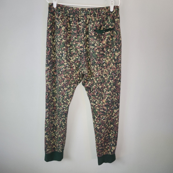 Nike Green Floral Sweatsuit Size Large Hoodie Streetwear Sweatpants Loungewear - Picture 5 of 8